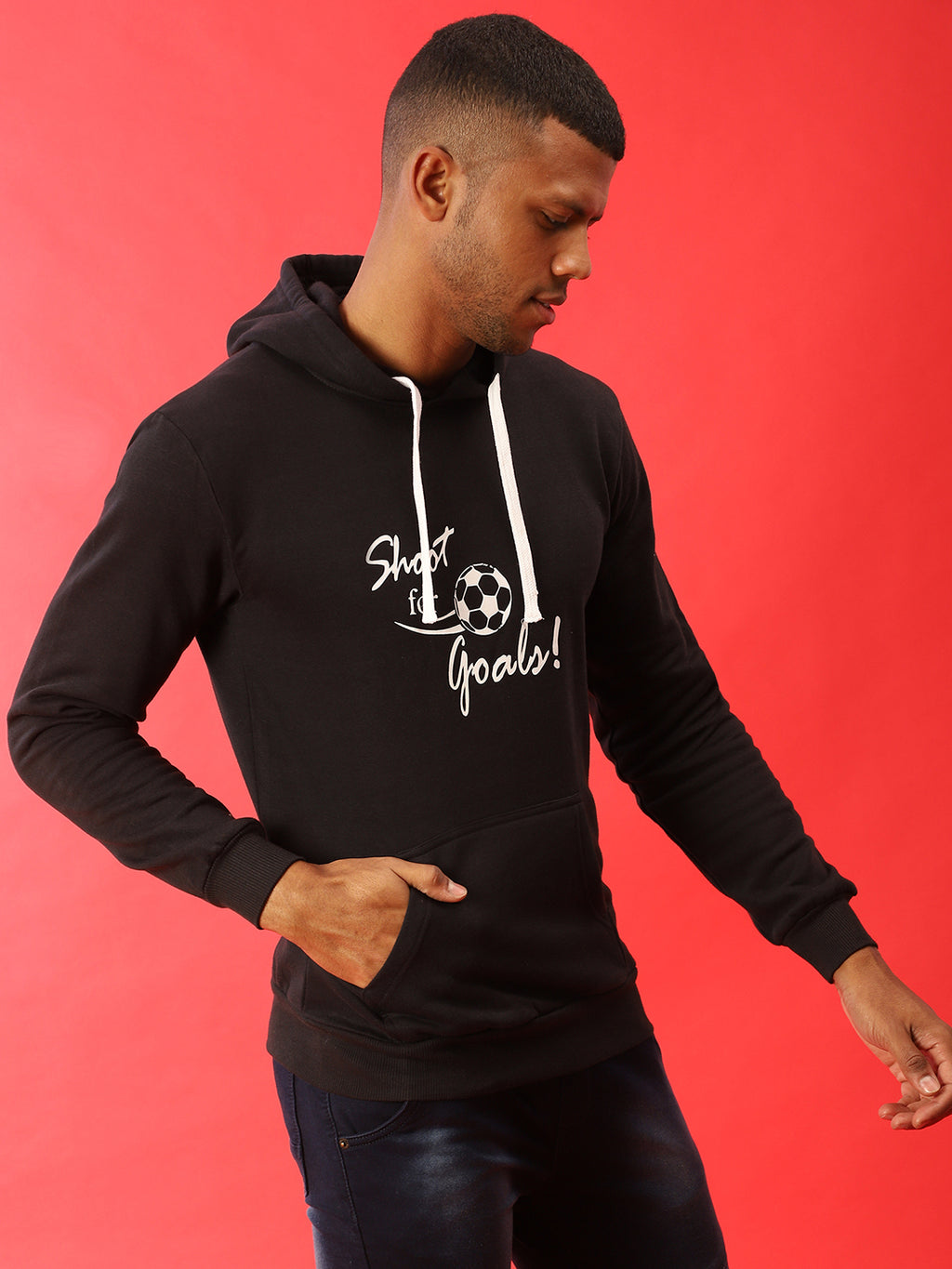 Shoot For Goals Hoodie With Kangaroo Pocket