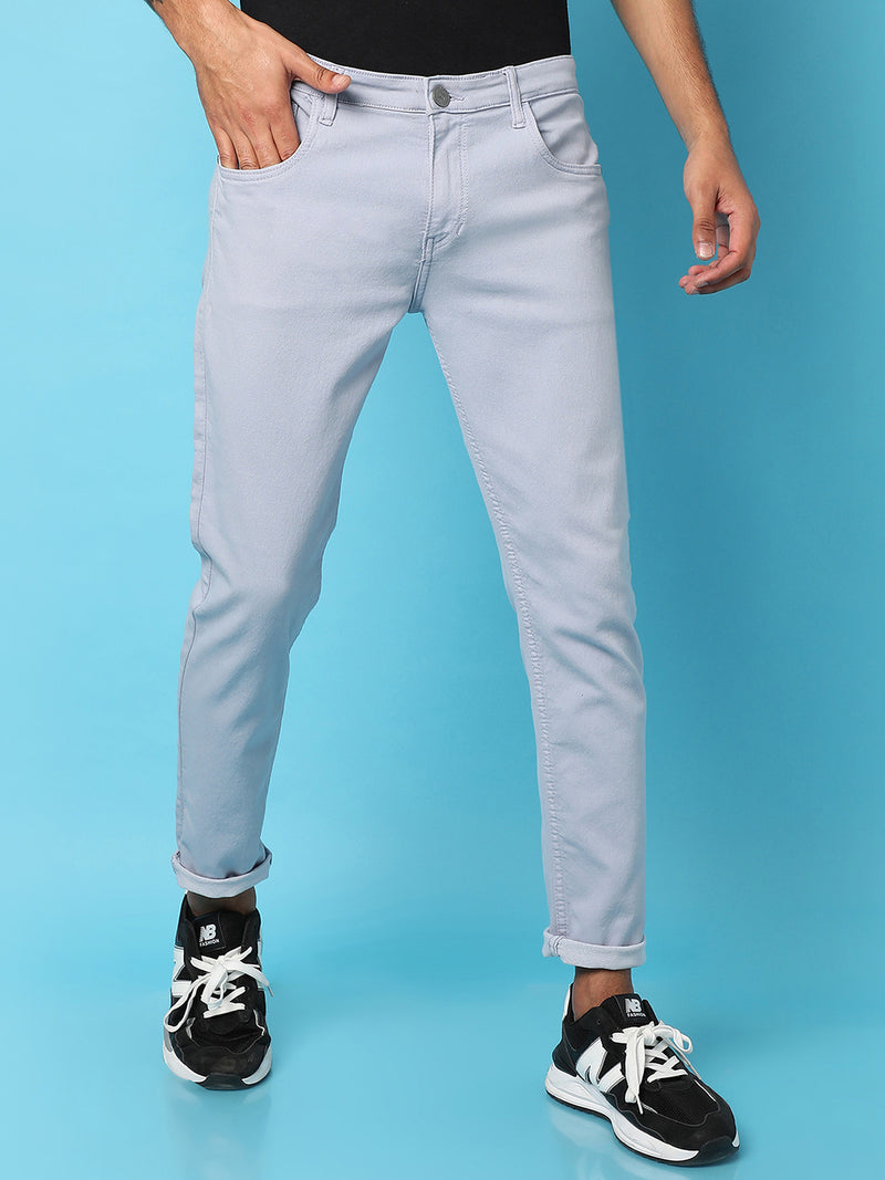 Rolled Hem Denim Jeans