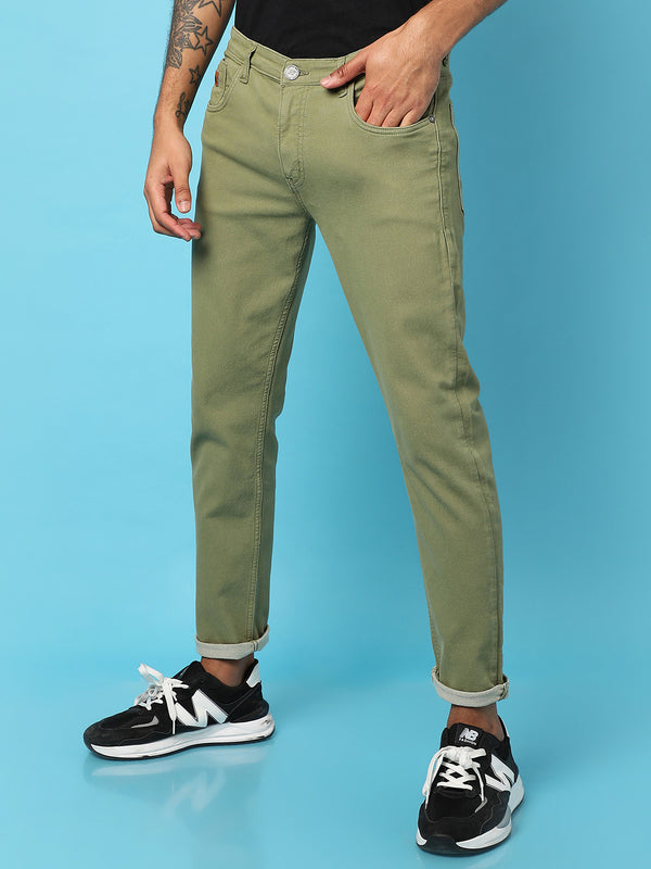 Rolled Hem Denim Jeans