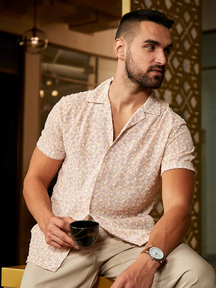 Washed Flowers Seld-Design Shirt
