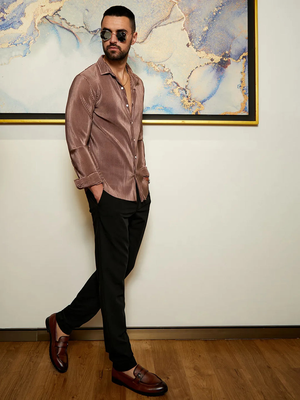 Pleat-Creased Shirt