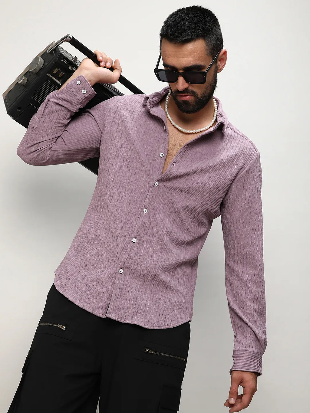 Stripe-Creased Shirt