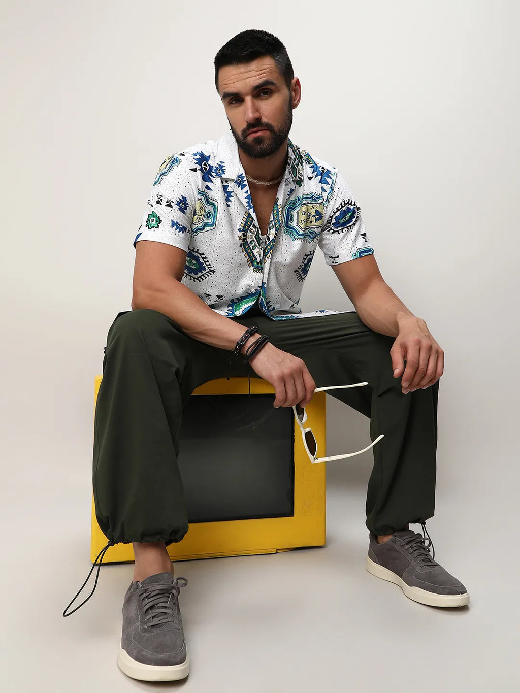 Mesh Aztec Shirt