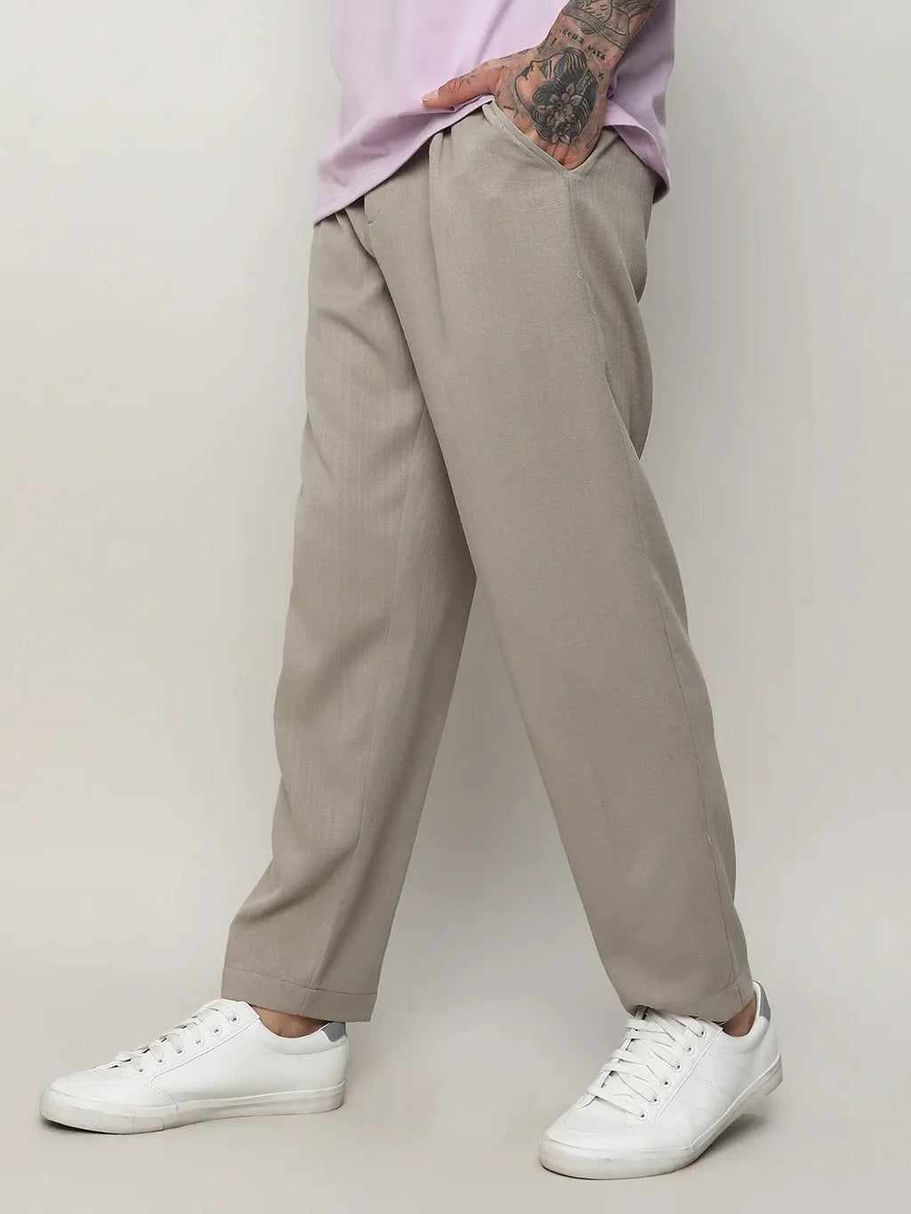 Solid Tailored Trousers