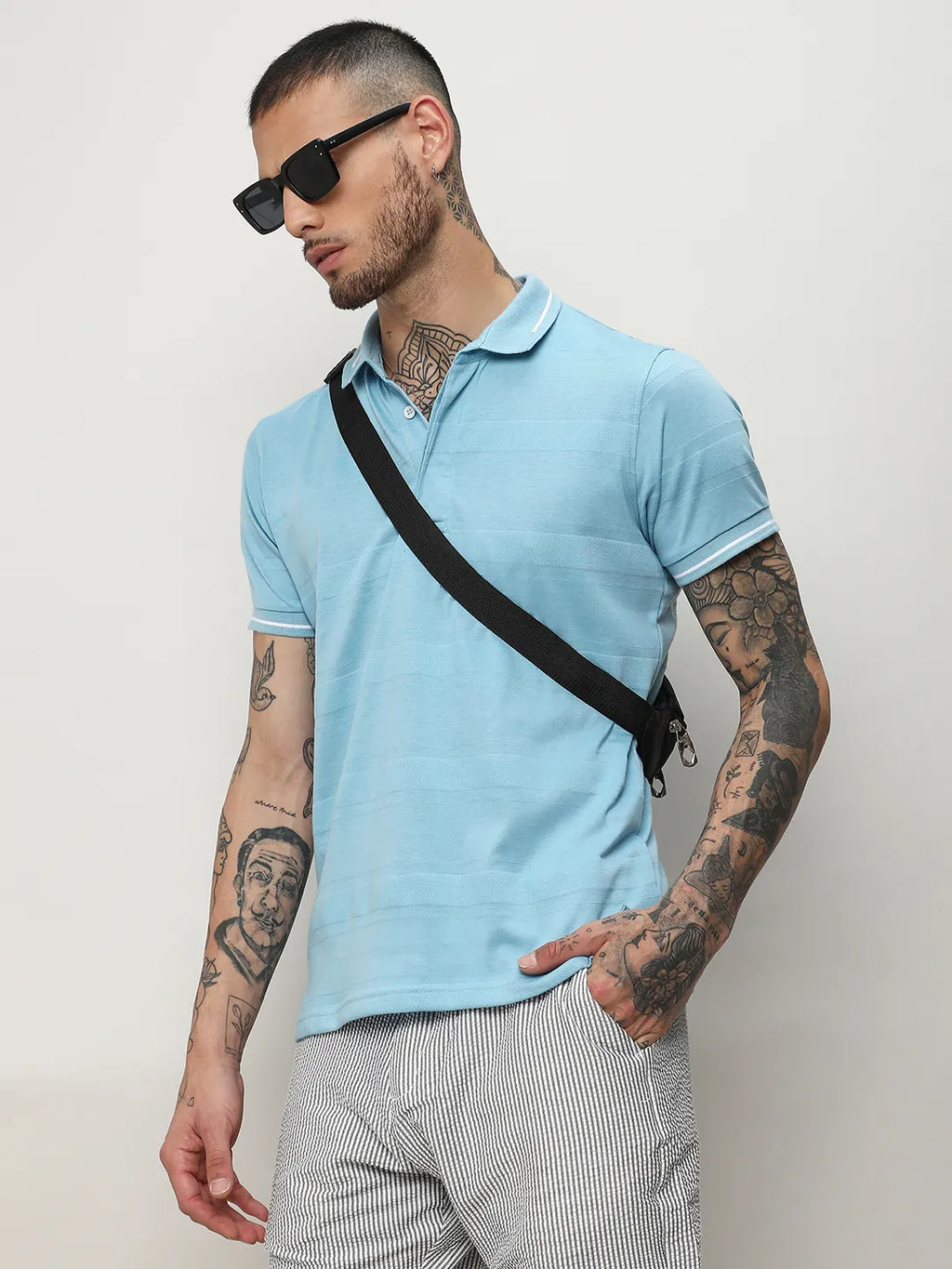 Self-Design Horizontal Striped T-Shirt