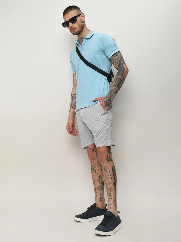 Self-Design Horizontal Striped T-Shirt