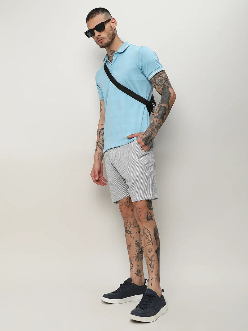 Self-Design Horizontal Striped T-Shirt