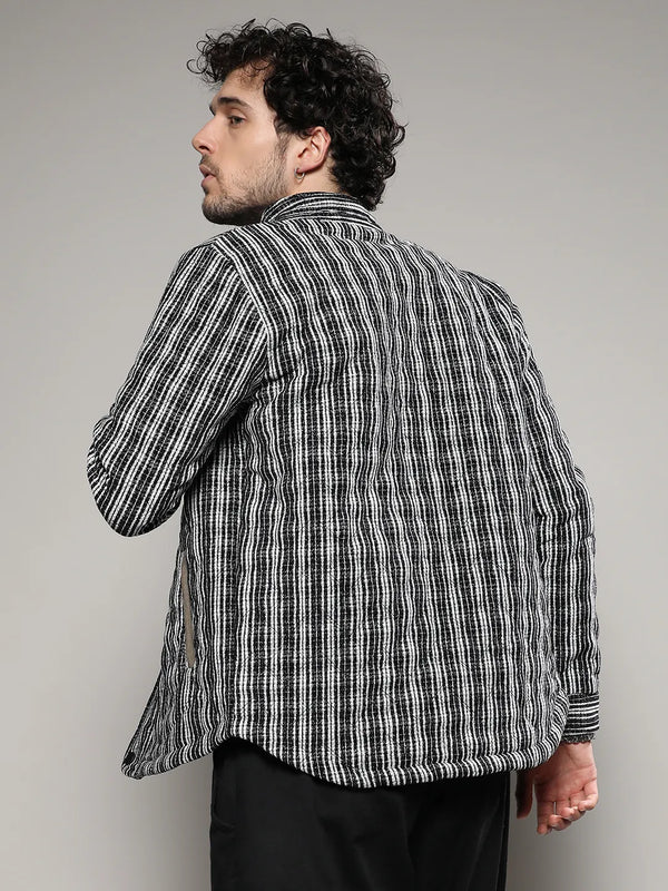 Multitrack Striped Quilted Jacket