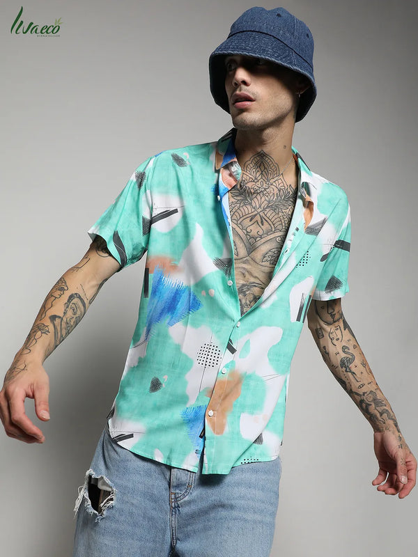 Ecoliva Abstract Strokes Shirt