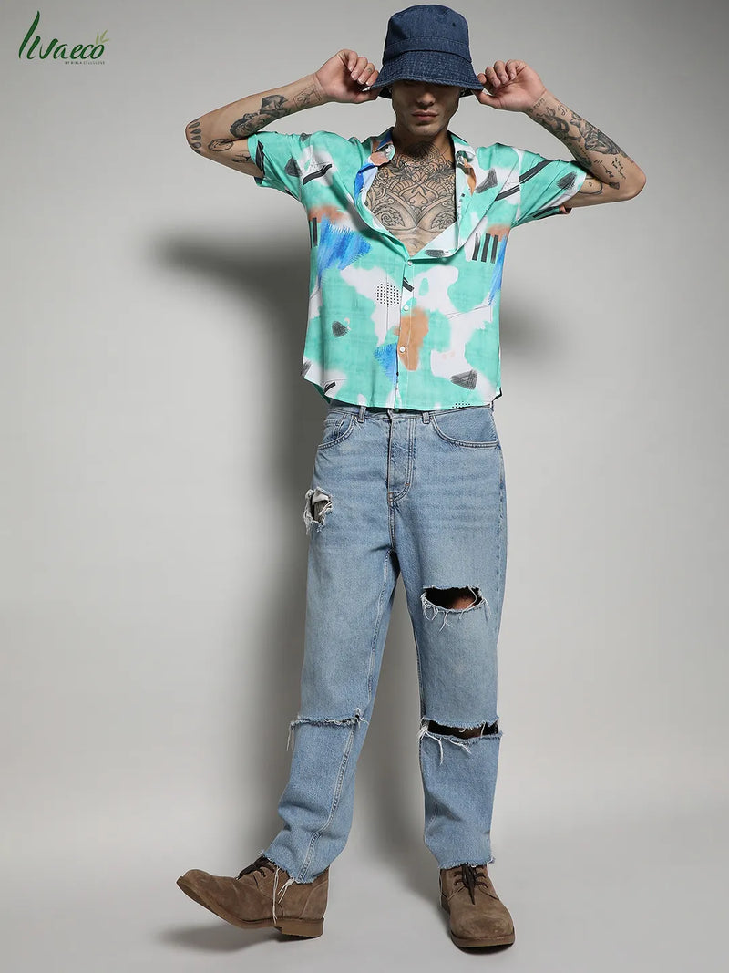 Ecoliva Abstract Strokes Shirt