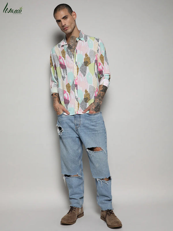 Ecoliva Abstract Dotted Shirt