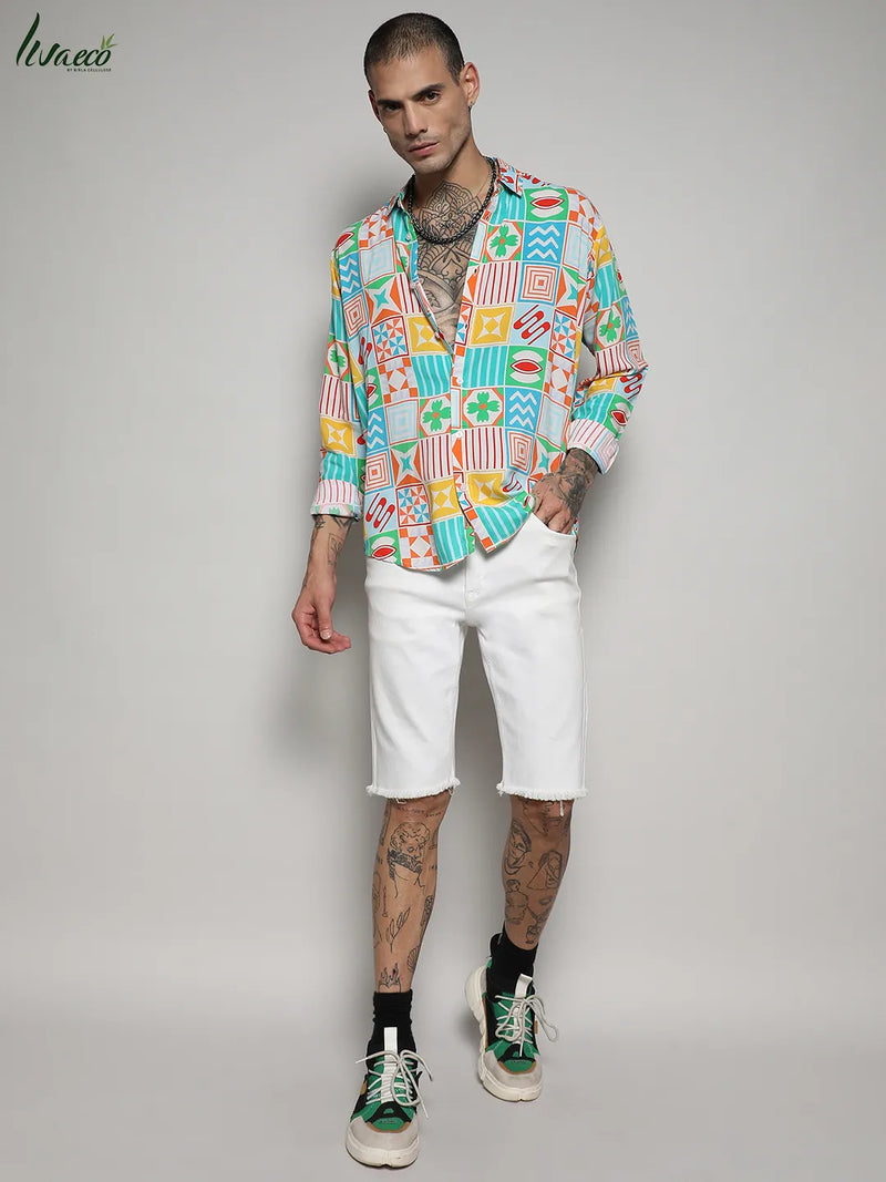 Ecoliva Mosaic Block Shirt