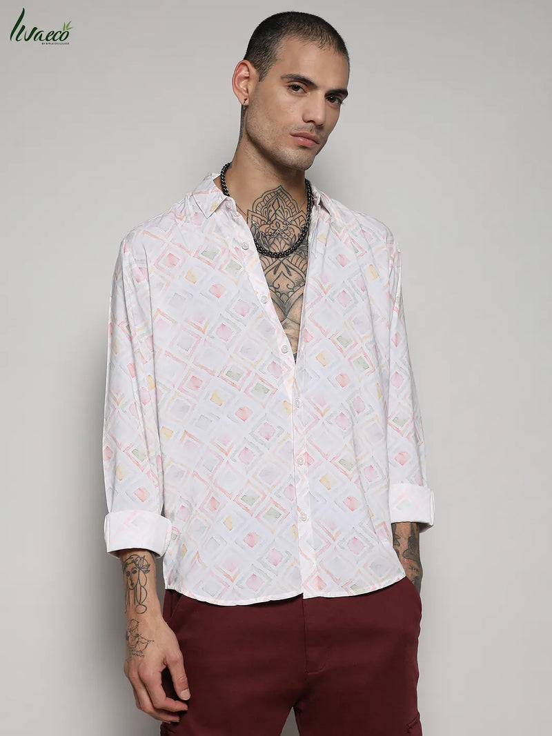 Ecoliva Geometric Strokes Shirt
