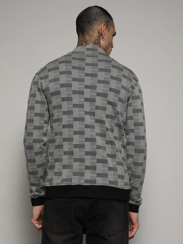 Textured Jacket With Flap Pocket