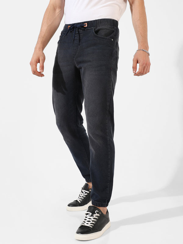 Cinched Hem Denim Jeans