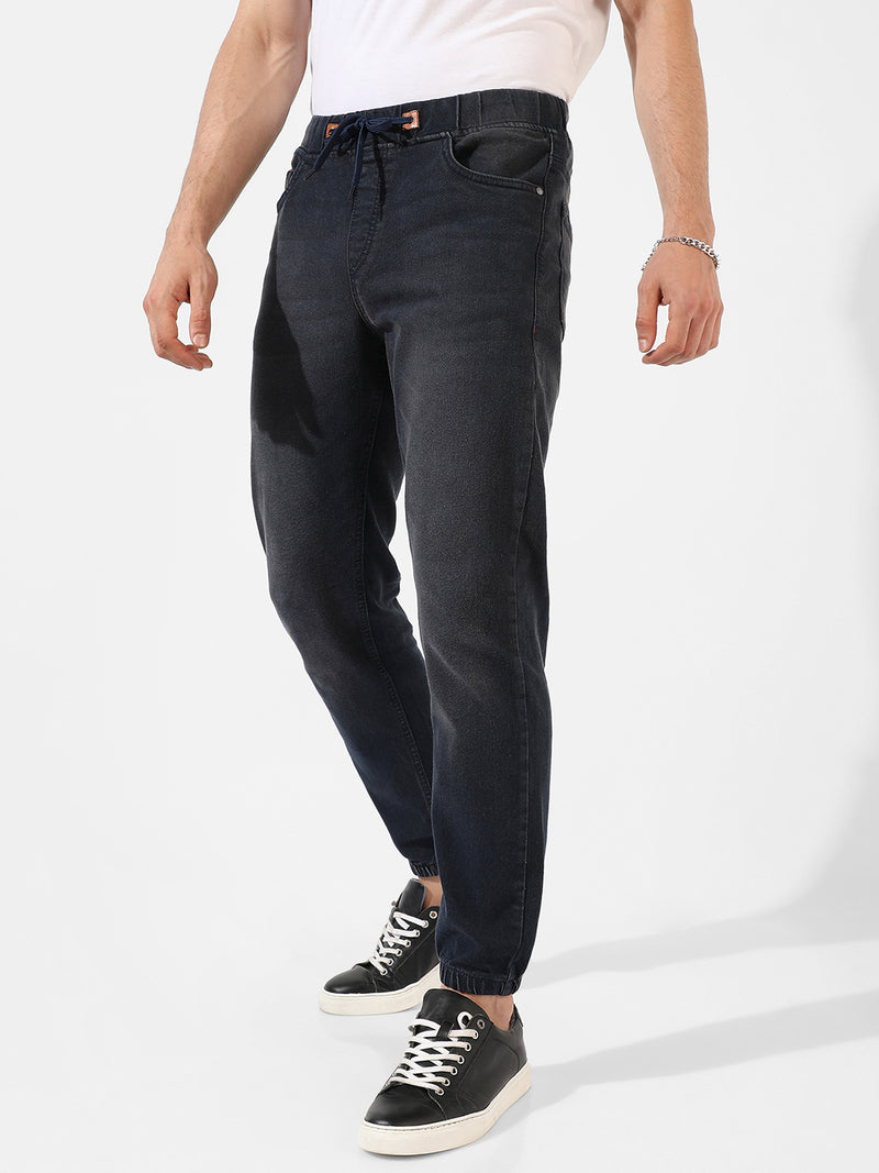 Cinched Hem Denim Jeans