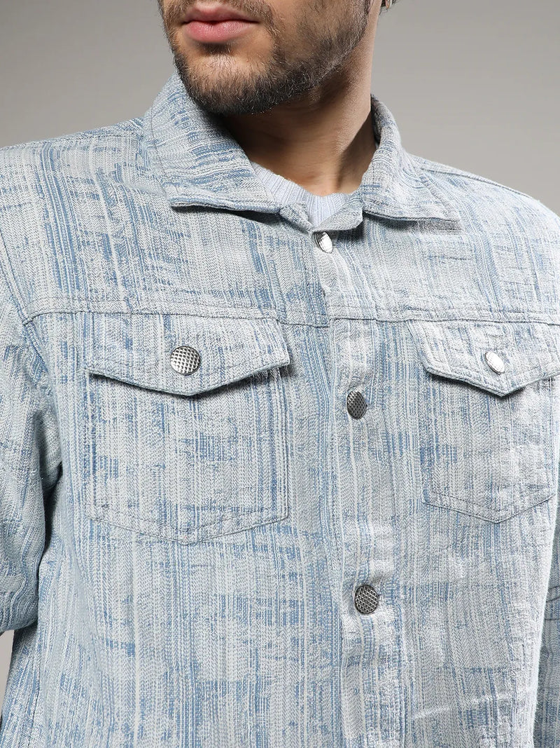 Light Blue Heavily Washed Denim Jacket