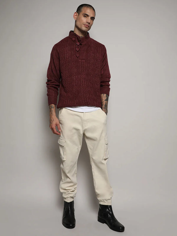 Rhombus Knit Sweater
