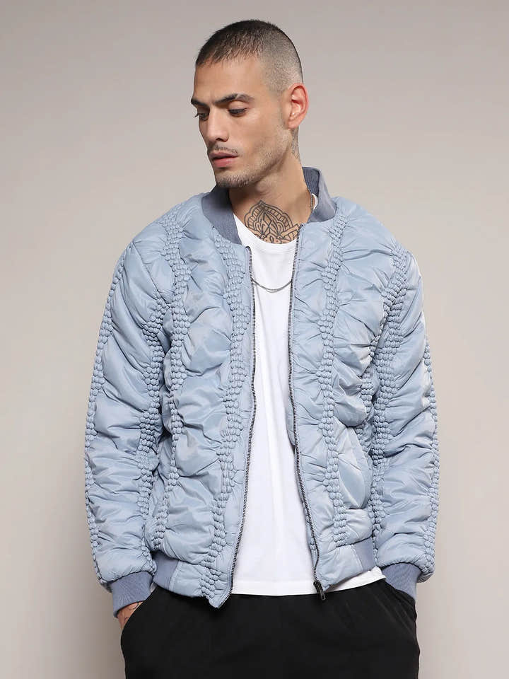 Braided Crease Puffer Jacket