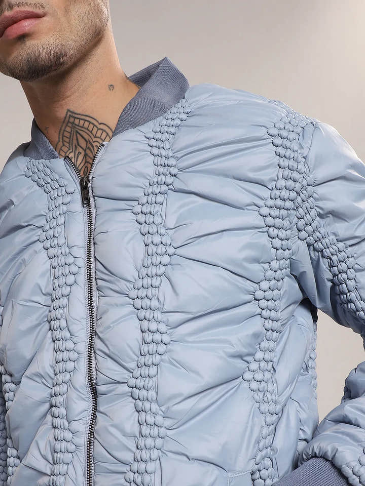 Braided Crease Puffer Jacket