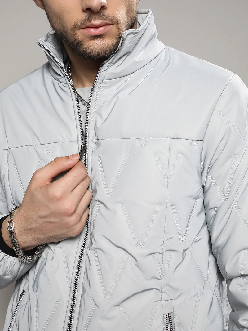 Moon Grey Parachute Puffer Jacket