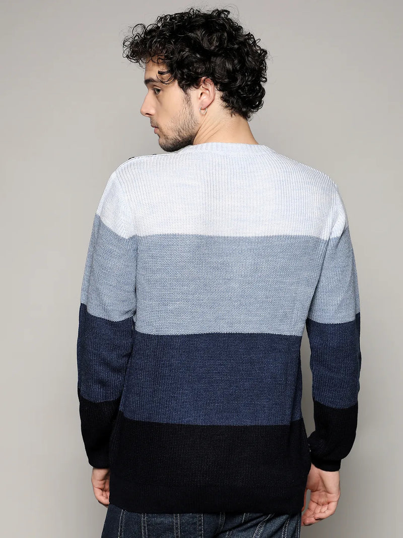 Contrast Panel Sweater