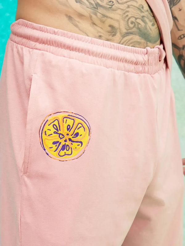 Oversized Pink Orange Mouth Co-Ord Set