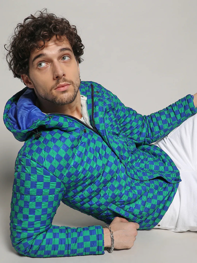 Micro Buffalo Check Puffer Jacket