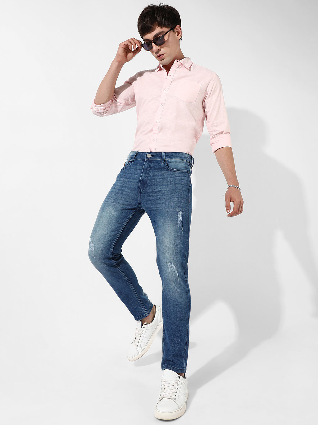 Tapered Denim Jeans