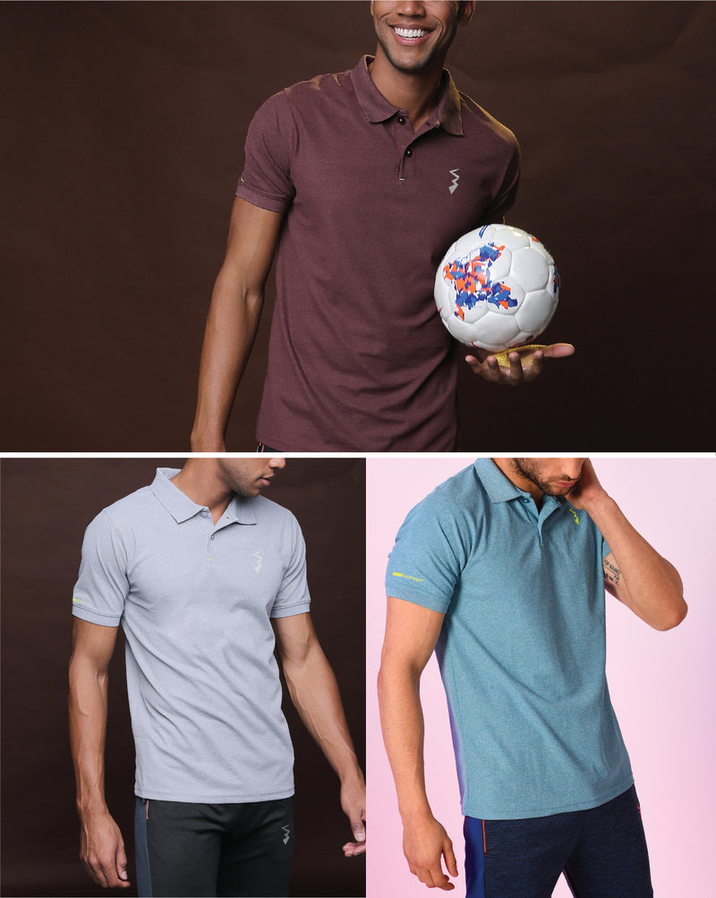 Pack Of 3 Slim Fit Active T-Shirts