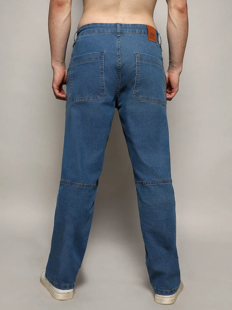 Panel Patch Pocket Denim Jeans