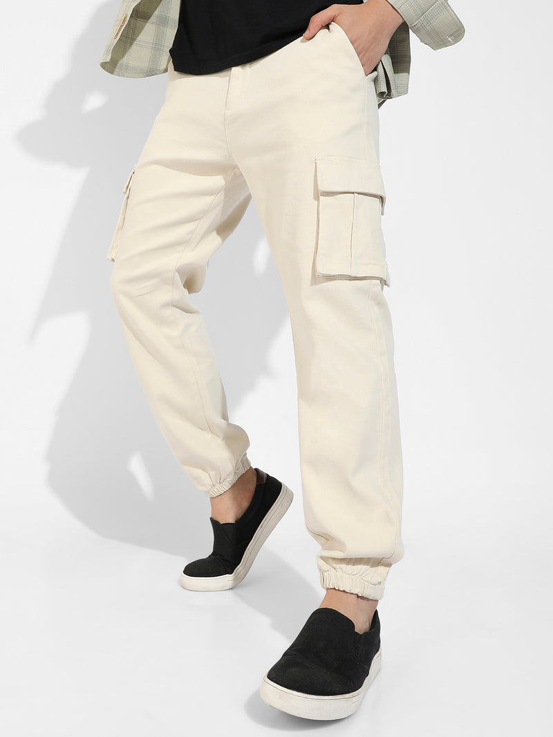 Cuffed Hem Cargo Trousers