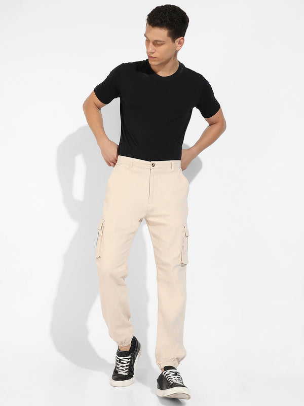 Cuffed Hem Cargo Trousers