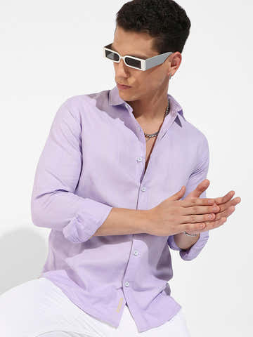 Self-Design Striped Shirt