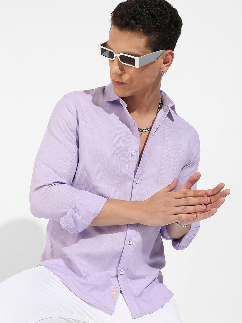 Self-Design Striped Shirt