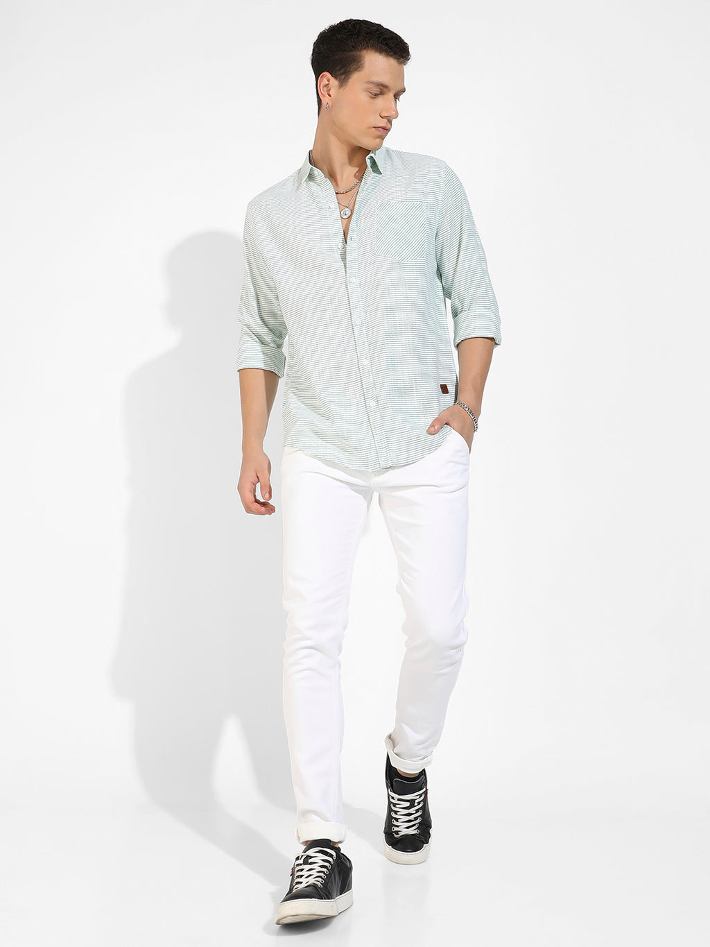 Horizontal Chalk Striped Shirt