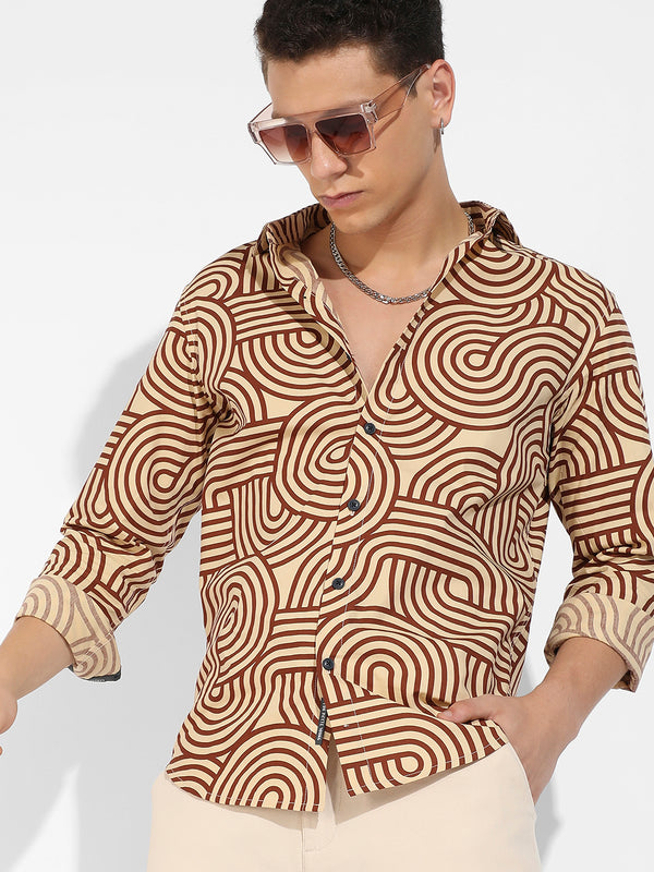 Contrast Lines Shirt
