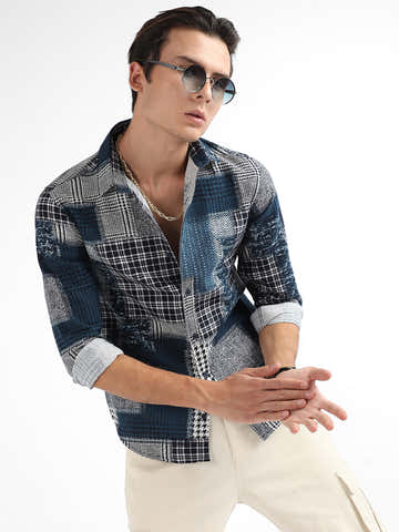 Herringbone Block Shirt