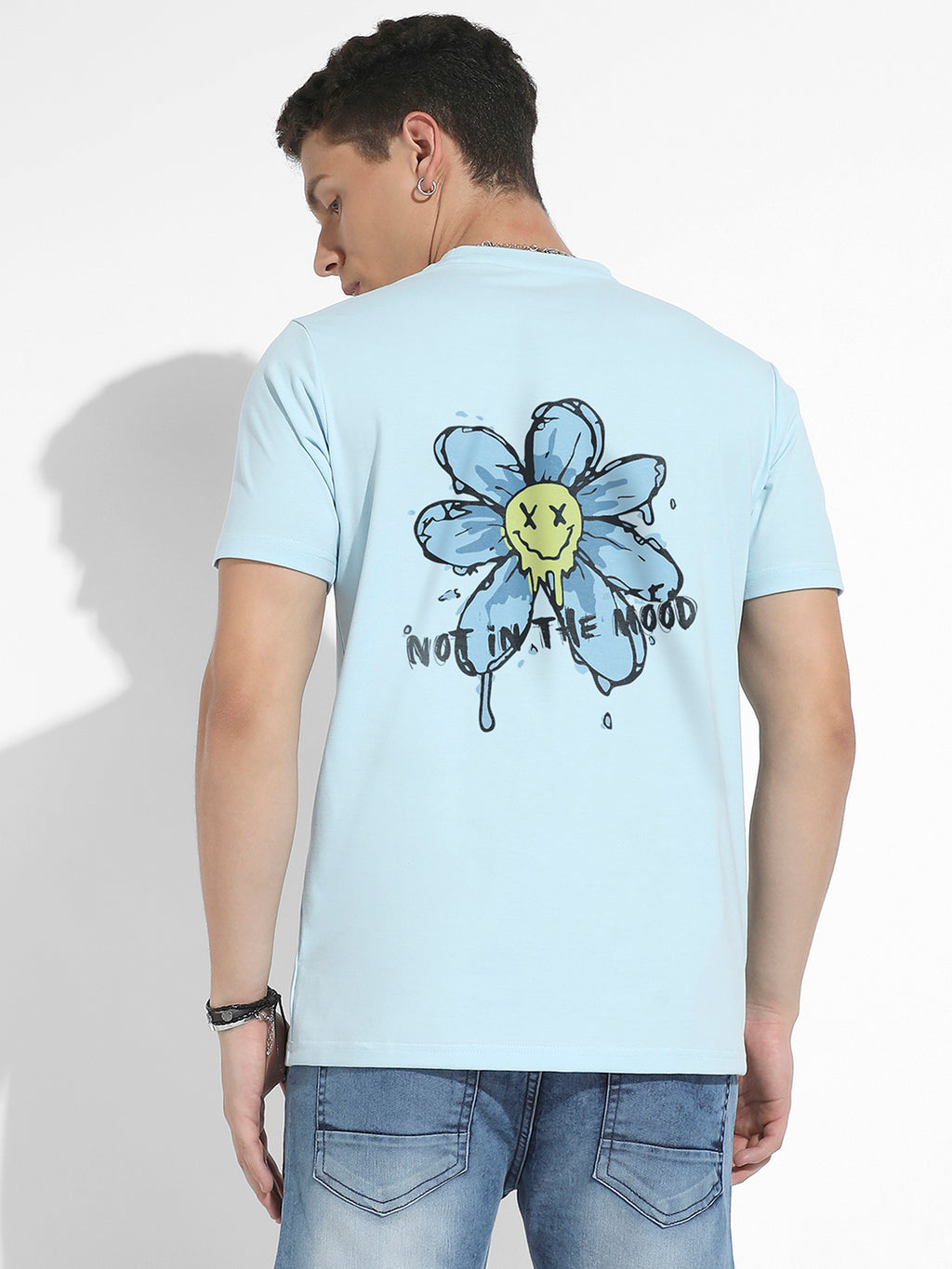Icy Blue Basic Regular Fit T-Shirt
