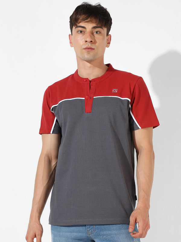 Colourblocked Casual T-Shirt