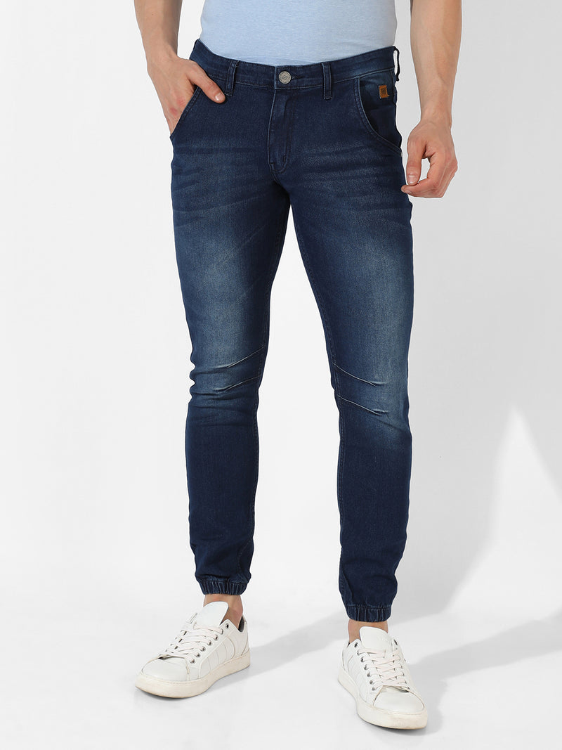 Cinched Hem Denim Jeans