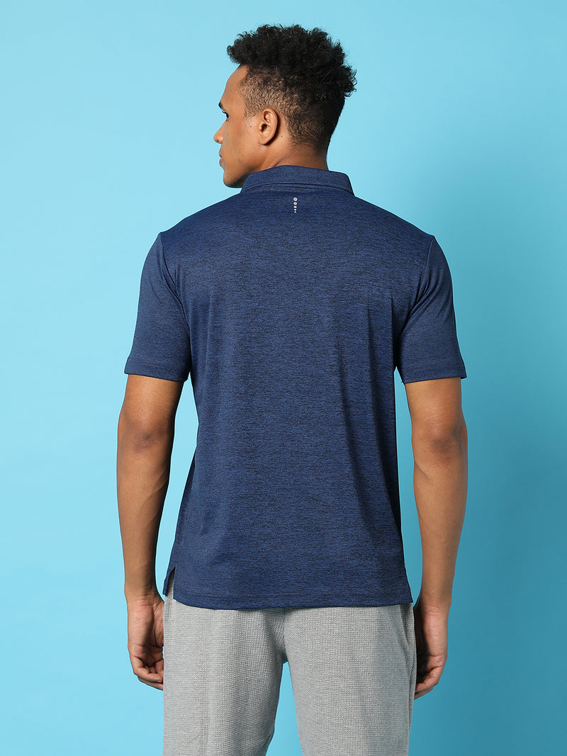 Solid Polo Neck T-Shirt
