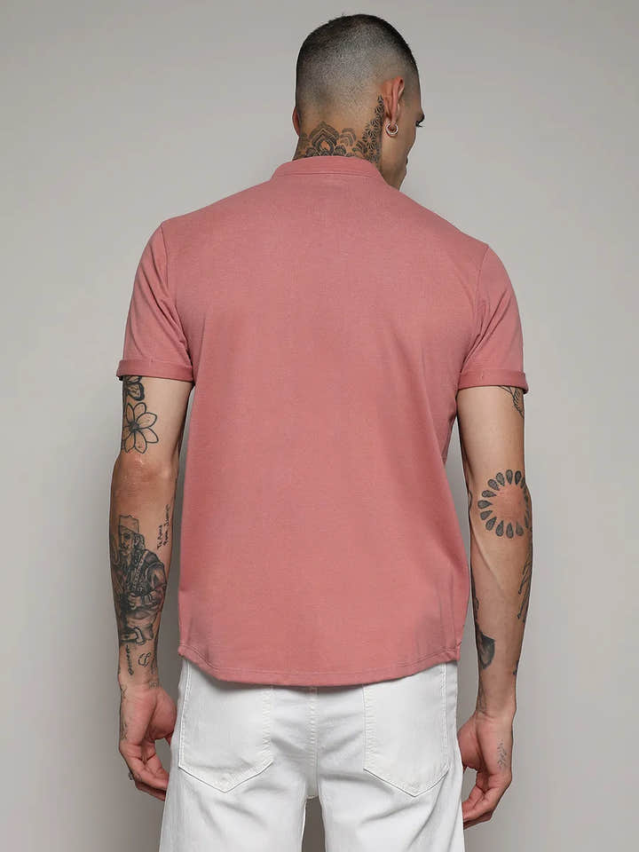 Salmon Pink regular fit Shirt