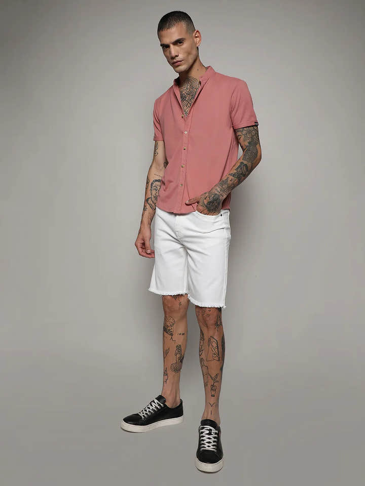 Salmon Pink regular fit Shirt