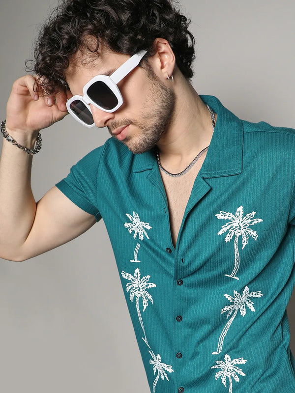 Palm Tree Knit Shirt