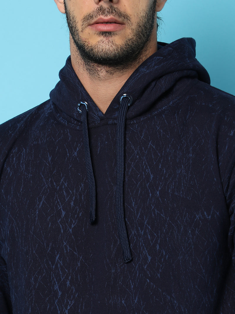 Shaded Full Sleeve Hooded Sweatshirt