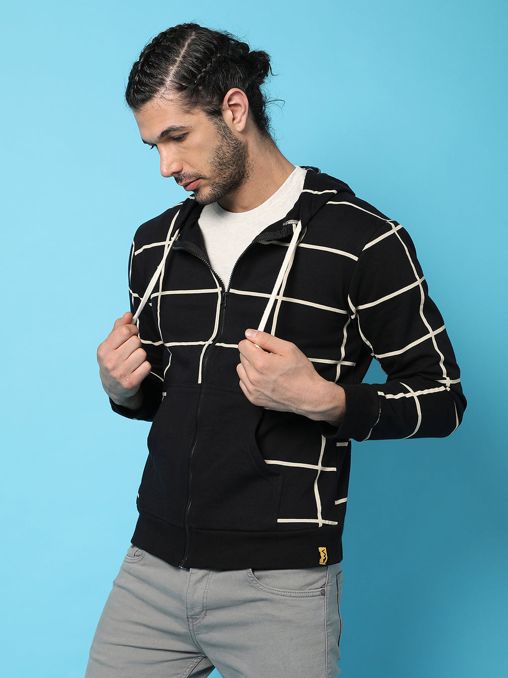 Graph Checks Hoodie With Insert Pocket