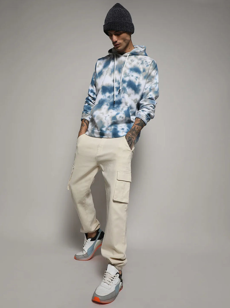 Tie-Dye Oversized Hoodie With Kangaroo Pocket